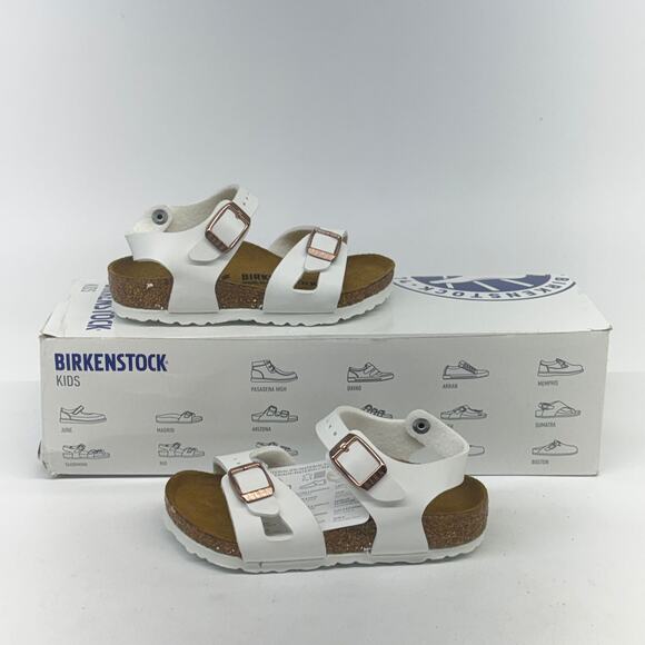 Birkenstock Rio Sandals White Size 6 Toddler Kids EU 24 - Picture 1 of 5